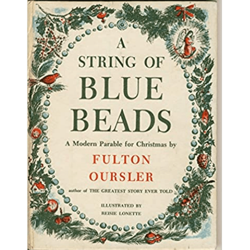 A STRING OF BLUE BEADS