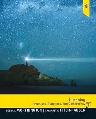 Listening: Processes, Functions and Competency book by Debra L. Worthington