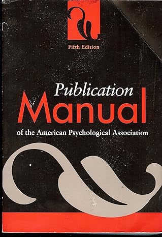 Publication Manual of the American Psychological Association
