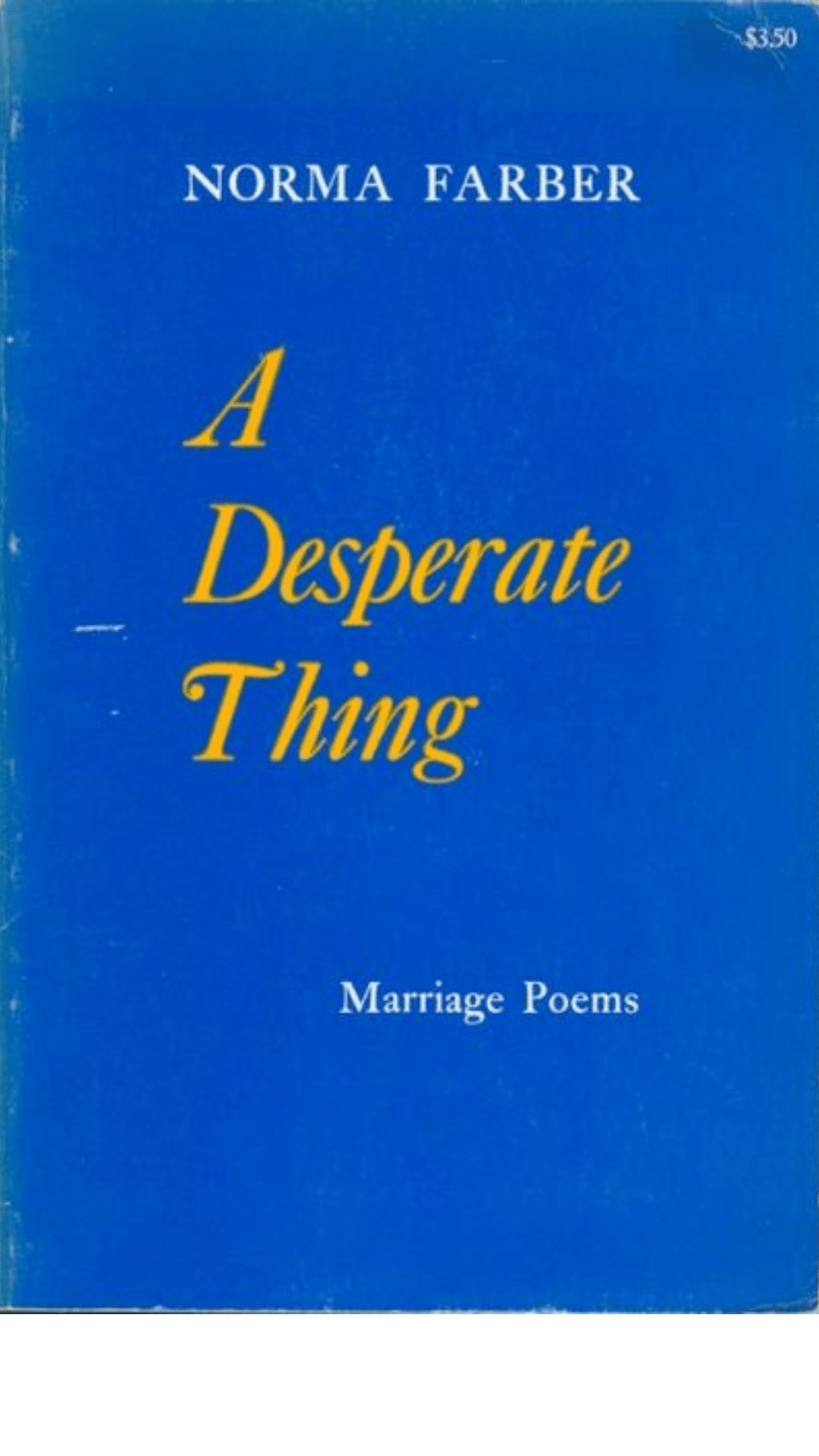 A desperate thing by Norma Farber