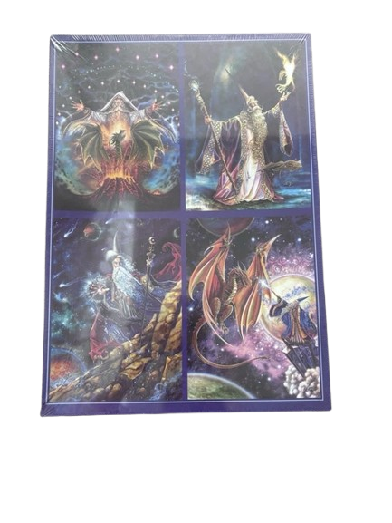 Wizards And Dragons 4 x 500 Piece Jigsaw Puzzle