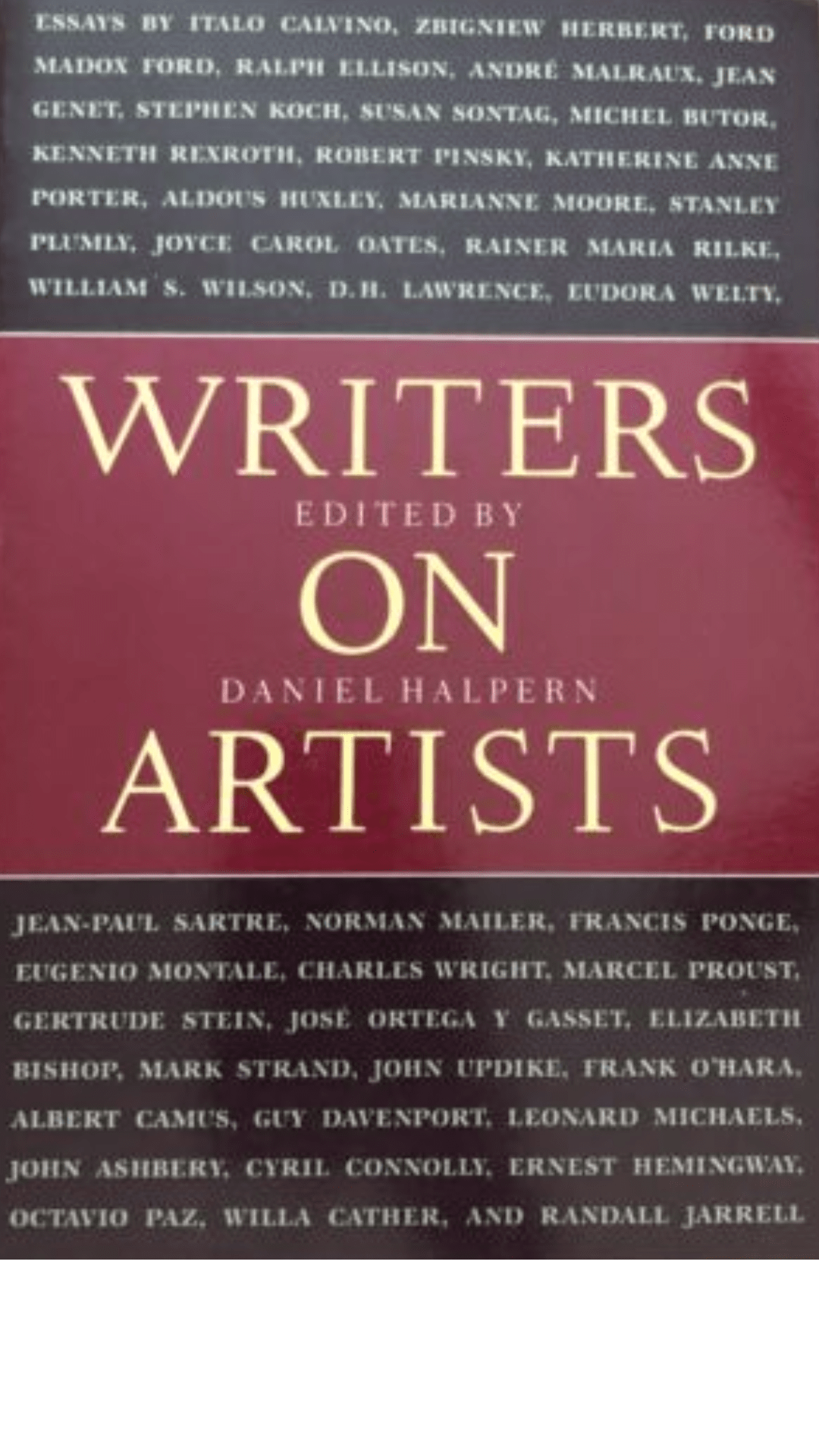 Writers on Artists by Daniel Halpern