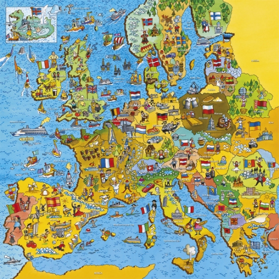 Gibsons Jigsaw Puzzle Jigmap Europe 200 Pieces