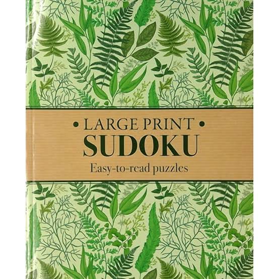 Large Print Sudoku (Green Ferns)