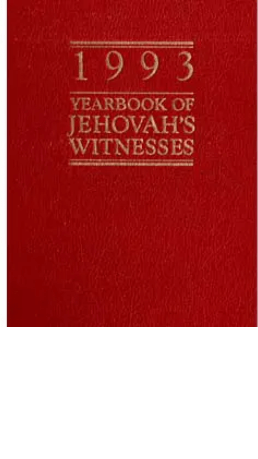 1993 Yearbook of Jehovah's Witnesses