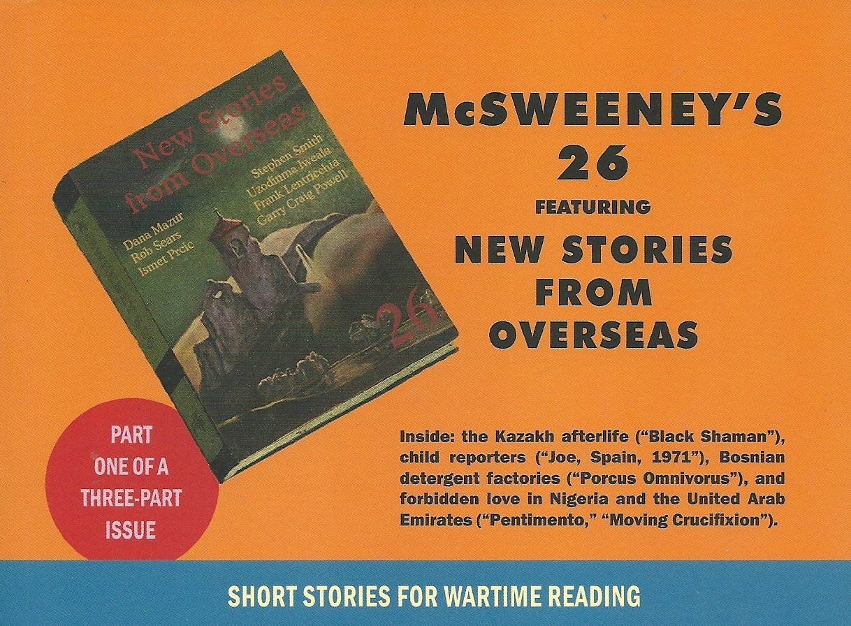 McSweeney's 26 Featuring New Stories From Overseas: Short Stories for Wartime Reading