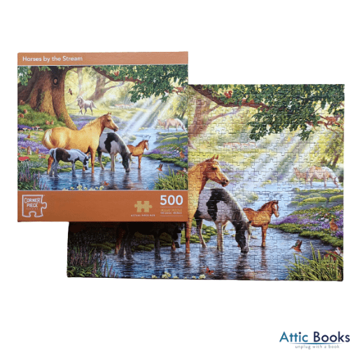 Horses by the Stream 500 Piece Jigsaw Puzzle