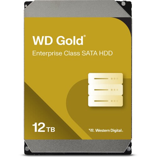 WD Gold Enterprise Class Hard Drive 12TB, 256MB, 7200rpm - WD121KRYZ