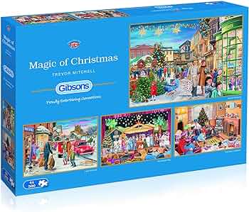 Gibsons Magic of Christmas 4x500 Piece Jigsaw Puzzle