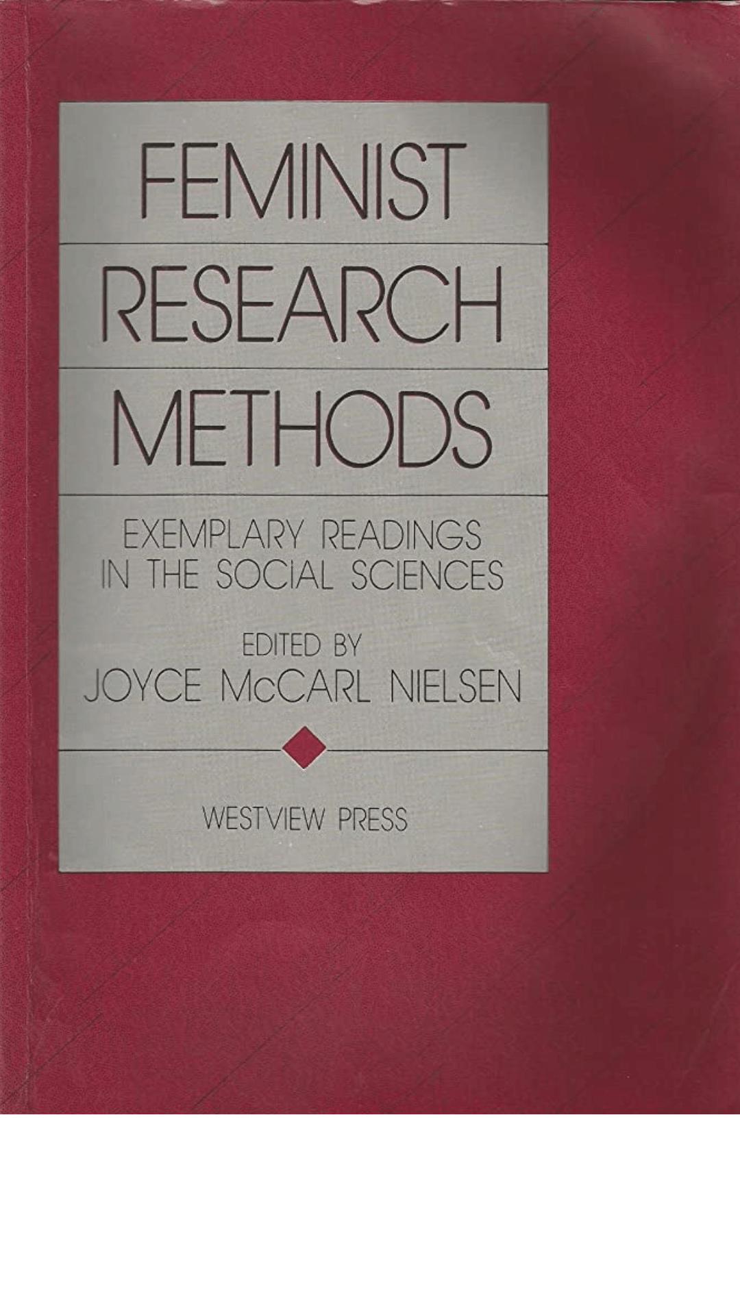 Feminist Research Methods: Exemplary Readings In The Social Sciences