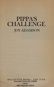 Pippa's challenge Book by Joy Adamson