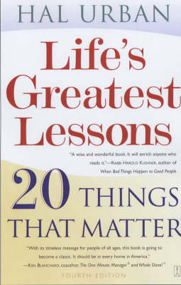 Life's Greatest Lessons: 20 Things That Matter book by Hal Urban