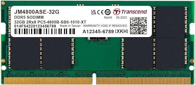 Transcend 32GB JM DDR5 4800Mhz U-DIMM RAM, JM4800ALE-32G