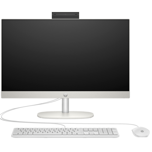 HP All-in-One 24-cr0123nh PC, Intel Core i5 1335U, 8GB DDR4 3200, 512GB PCIe NVMe M.2 SSD, FreeDOS, 23.8? FHD, HP 125 White Wired Keyboard and Mouse Combo ? 91A41EA