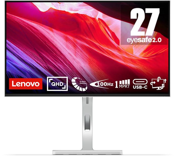 Lenovo L27e-40 27 inches FHD Monitor, Cloud Grey