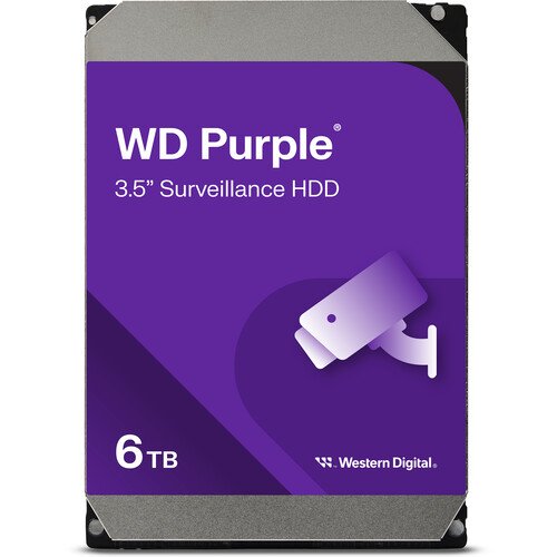 WD Purple Surveillance Hard Drive - 6 TB, 256 MB - WD64PURZ