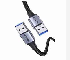 Ugreen Usb-a Male To Usb-a Male Usb 3.0 Alu Case Braided Cable 2m Black - Us373(ug-80791)