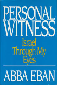 Personal Witness: Israel through My Eyes book by Abba Eban