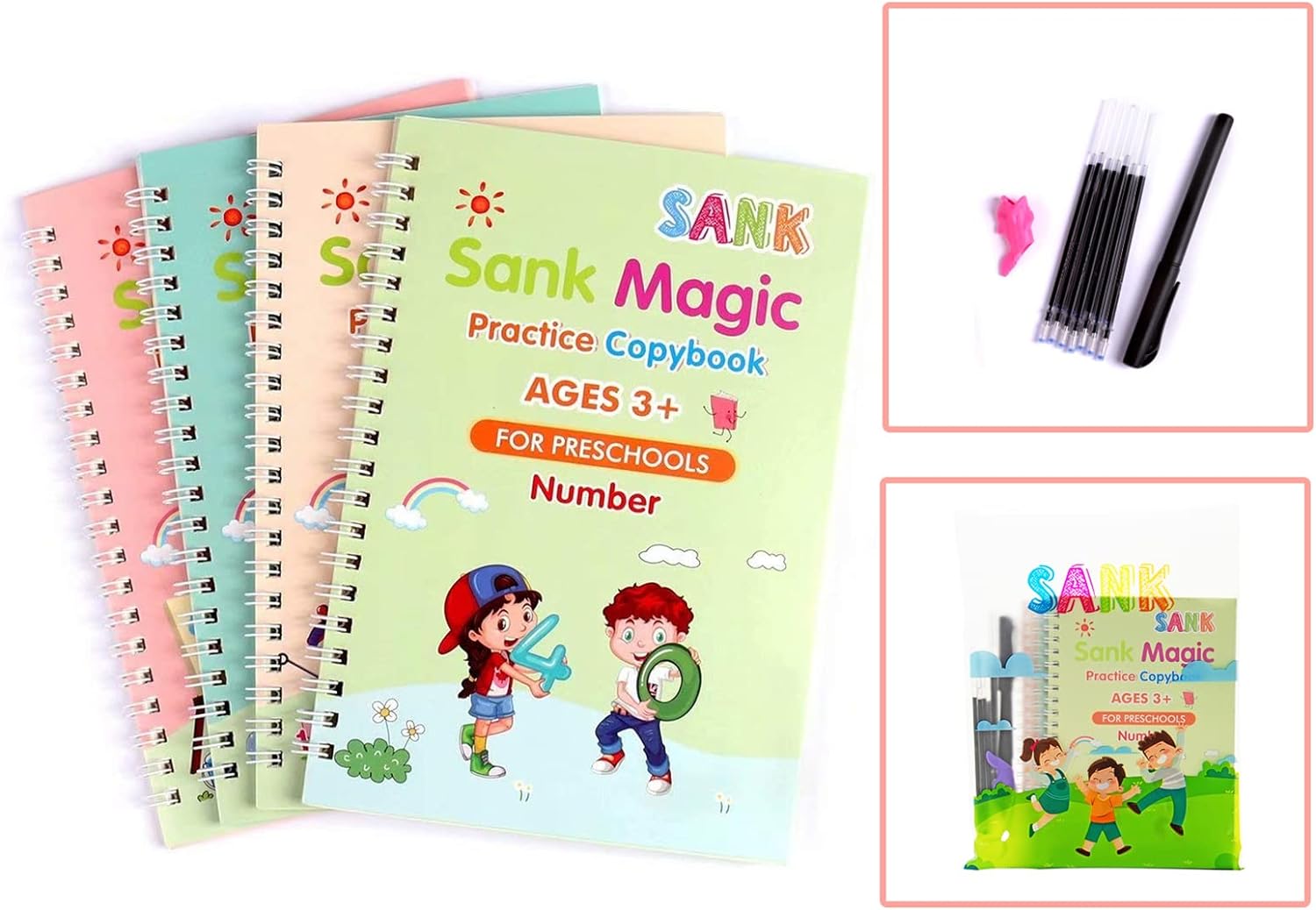 Sank Reusable Practice Copybook for Kids