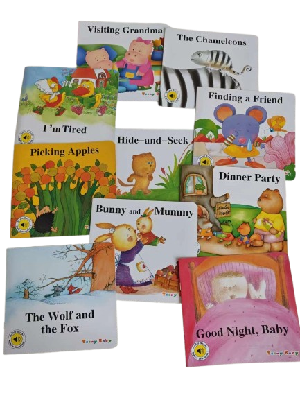 Toddler Cartoon Illustrated Storybooks 10 Pcs Baby Early Language Picture Book
