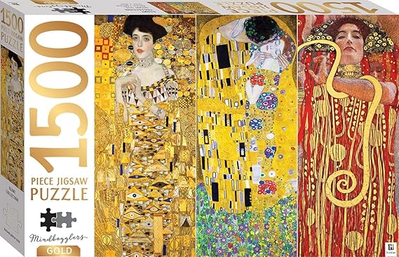 Klimt Collection Mindbogglers Gold 1500 Piece Jigsaw Puzzle For Adults