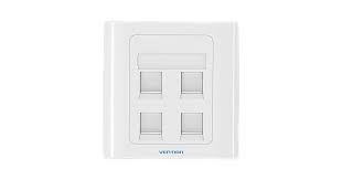 VENTION 4 PORT WALL FACEPLATE WHITE 86 TYPE - VEN-IFCW0