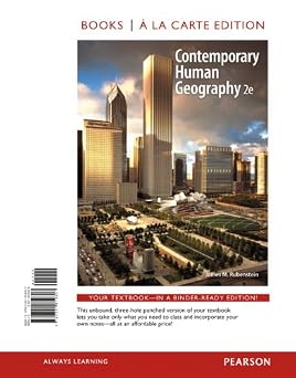 Contemporary Human Geography By James M. Rubenstein