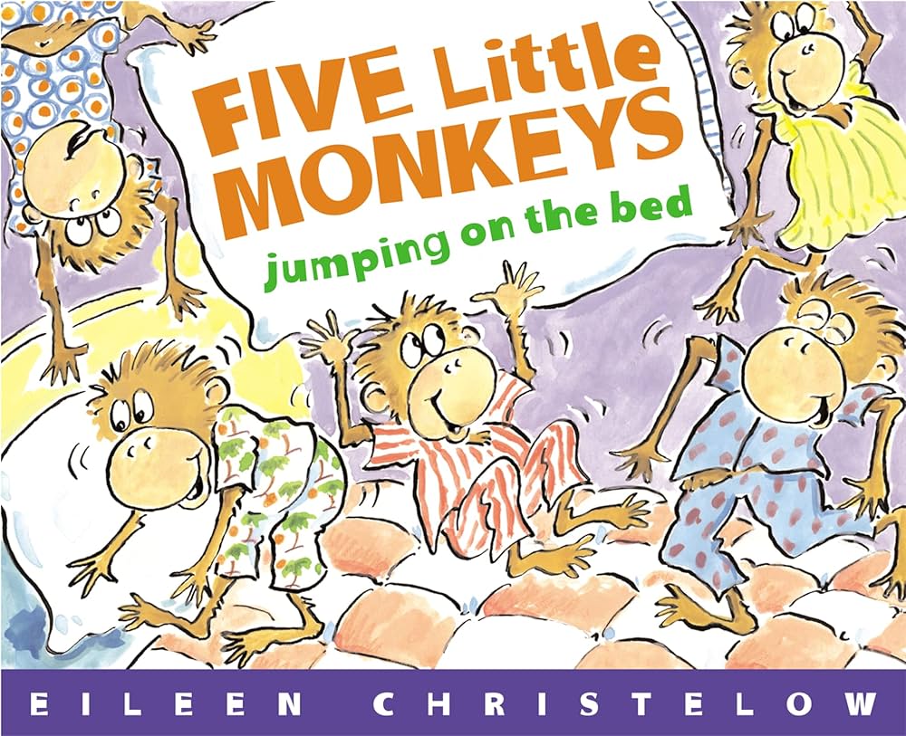 Five Little Monkeys Jumping on the Bed Board Book by Eileen Christelow