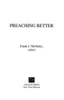 Preaching Better book by Frank J. McNulty