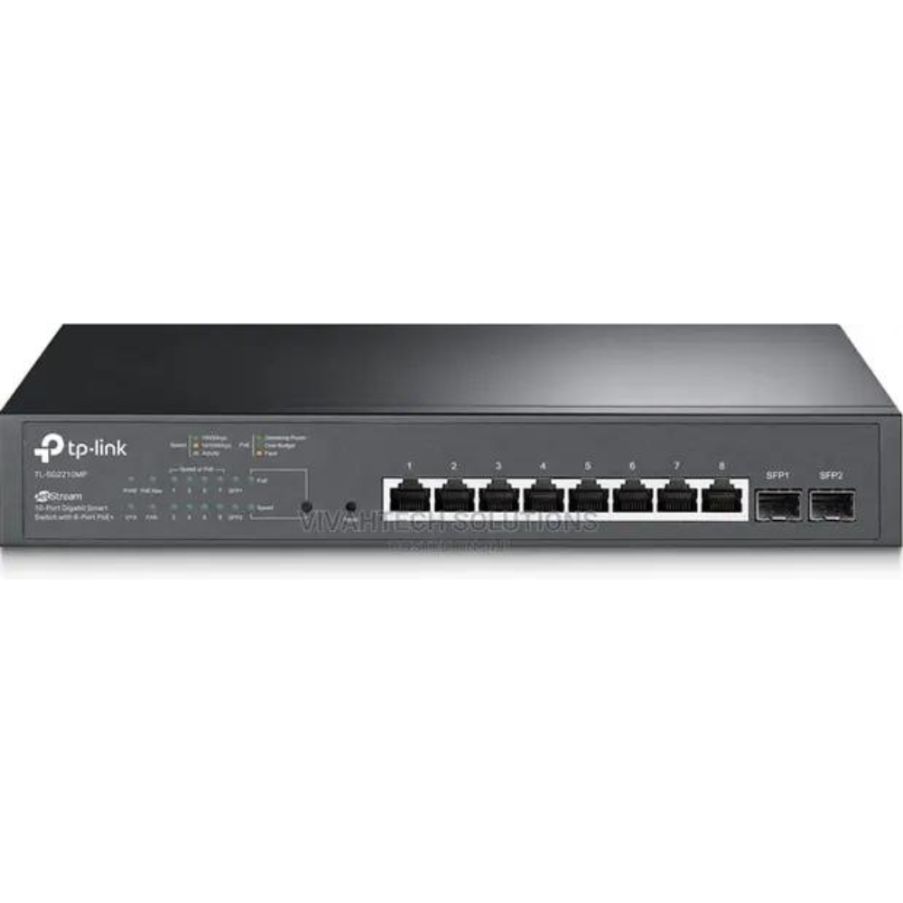 Tp-link Jetstream 10-port Gigabit Smart Switch With 8 Poe+ Ports & 2 Gigabit Sfp Slots Tl-sg2210mp