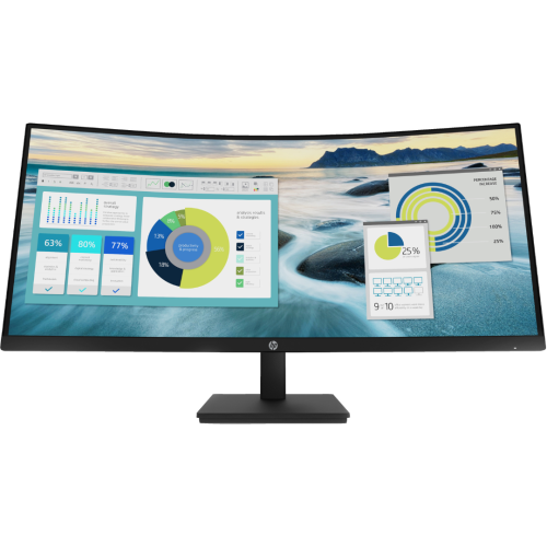 HP P34hc G4 WQHD USB-C Curved Monitor, Connectivity: 1 SuperSpeed USB Type-C, 1 HDMI 2.0, 1 DisplayPort 1.2, Security Cable Slot- 21Y56AS