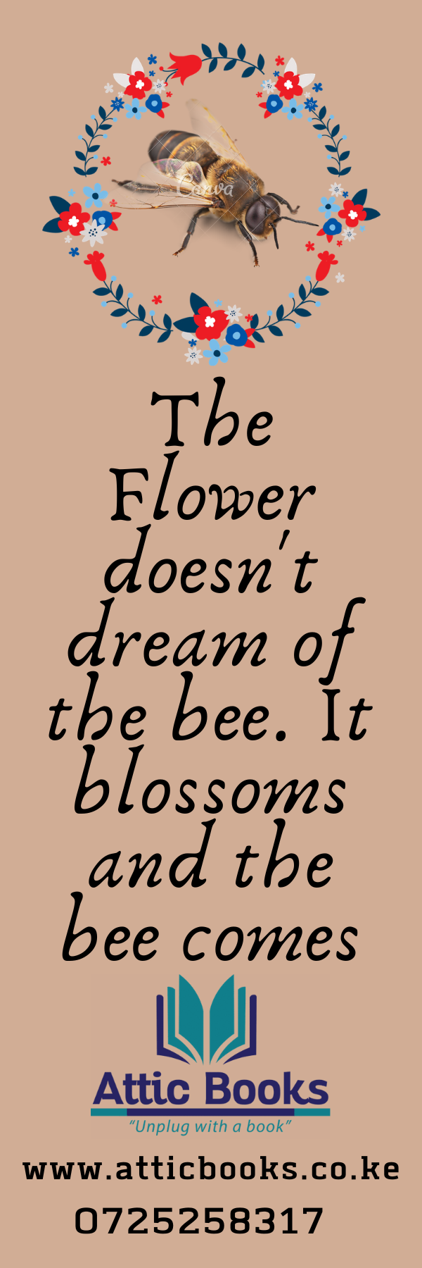 Blossoming Flower Bookmark