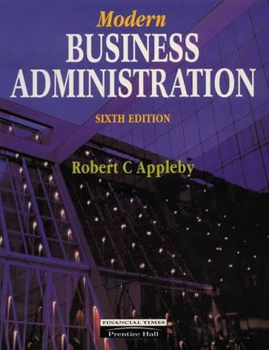 Modern Business Administration Book By Robert C Appleby