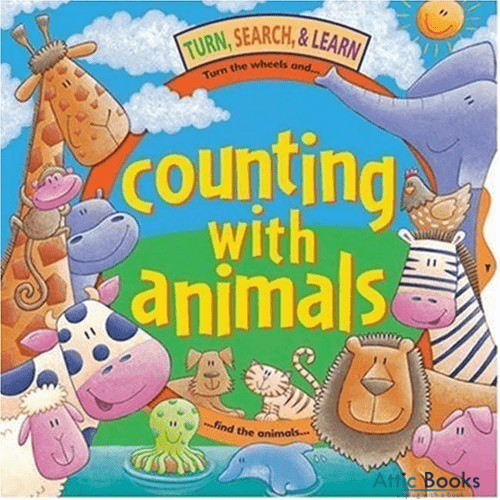 Turn, Search, & Learn - Counting With Animals (Board Book)