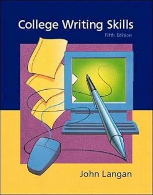 College Writing Skills book by John Langan